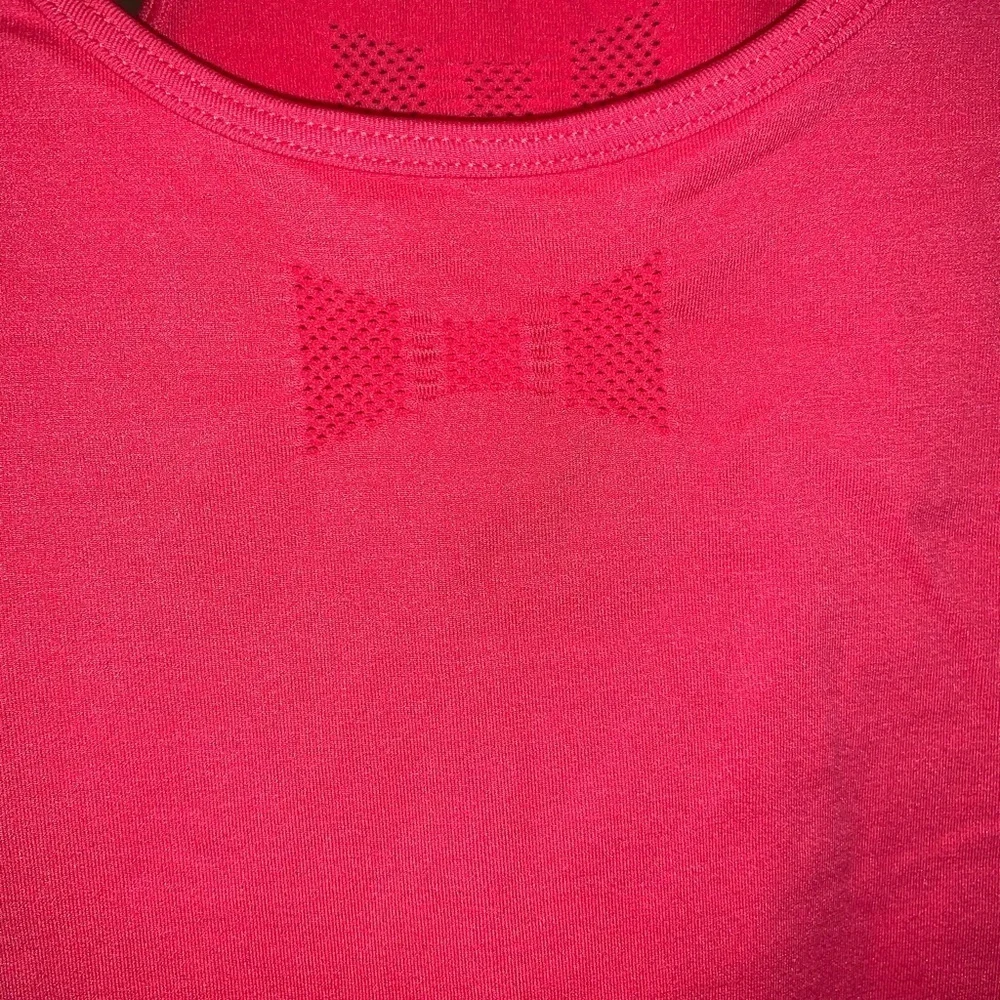 Kate Spade Hot Pink Racerback Bow Accent Stretch Scoop Neck Active Tank M NEW